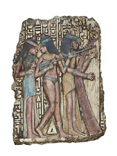 Ancient Egyptian Unique Mural Pharaonic Stone Multicolor Hieroglyphs Antique picture