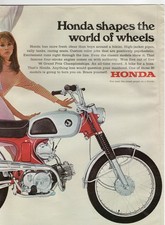 Vintage 1967 Honda Custom Group 2-Page Motorcycle Ad “Honda Shapes the World of picture