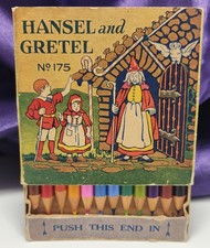 Vintage Eberhard Faber Hansel & Gretel No 175 12 Colored Pencils 1930s picture