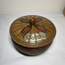 1933-1934 Hall of Science CHICAGO WORLD'S FAIR Hand Carved Vanity Box picture