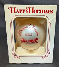 Brookfield WI Assembly Of God 1995 A Christmas To Remember Glass Ornament NIB EF picture