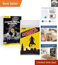 Durable Comic Backing Boards - 100 Count, Protection for 7.5 x 10.5 Comics picture