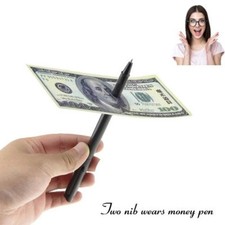 New Magic Trick Mystery Pen Through Dollar Bill Street Magician's Props picture