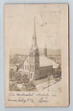 Sewickley PA-Pennsylvania, RPPC Methodist Church, c1905 Vintage Postcard picture