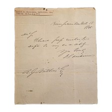 1845 Daniel S. Dickinson Signed Letter – NY Senator, Political Figure, ALS picture