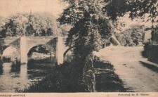 Vintage 1909 Baslow Bridge Postcard Collotype Church Camp Rev Campbell Morgan picture