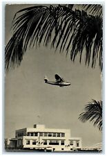 1936 Aerial Gateway America's World's Largest Marine Airport Miami FL Postcard picture