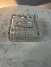 heavy crystal ashtray Etched DCL/MSU 3.75” picture