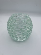 Vintage Brutalist 1970's Lamp Shade Polarite Round Ball Tiled Glass Shard Sphere picture