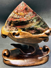 3.26LB Natural Color Phantom Crystal Obelisk Mineral Energy Reiki decor+stand picture