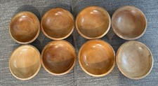 RARE MCM Japan Wood Bowls Vintage 50s 60s Woodpecker Woodware Complete Set picture