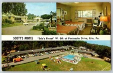 PA Erie Pennsylvania Hotel Scotts Motel Multiview Postcard picture