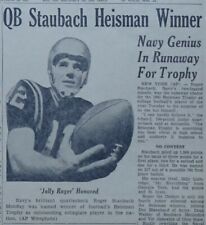 November 27 1963 Portland Maine Newspaper - Roger Staubach Heisman Winner picture
