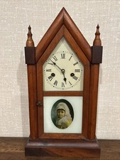 Antique E. N. Welch Miniature Steeple Clock - Very Good Condition picture