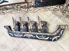 New 3’ Marquesan Style Canoe Tiki bar Decor Oceanic picture