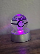 Pikachu Crystal Pokeball with LED base picture