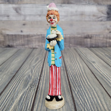 1980s Skinny Pencil Clown Figurine 7.5