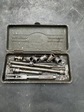Sears Craftsman USA Circle H Ratchet Socket Set 1/4” Drive Rare Short picture