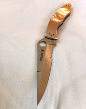Spyderco Police Pocketknife Stainless Handle VG-10 Combo Clip Point Lockback picture