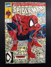 Spiderman #1 1990 Marvel Comics Green Cover Torment Part 1 Todd Mcfarlane VG picture