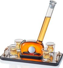 Whiskey Decanter Set with 4 Golf Ball Shot Glasses - Unique Golf Gifts Golf picture