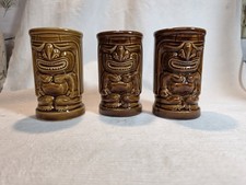 3 Vintage Tiki Mug Leilani Orchids of Hawaii Japan picture