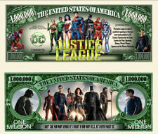 ✅ Pack of 10 Justice League DC Comics Collectible Money 1 Million Dollar Bills ✅ picture