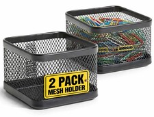 Mesh Paperclip Holder for Desk, Paperclip Holder Desk Holder(2 Pack) picture