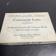 Vintage Dolch Phonics Game Consonant Lotto 1949 flashcards speech language RARE picture
