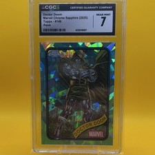 2025 Topps Marvel Chrome Sapphire Doctor Doom #148 Aqua CGC 7 SN/75 picture