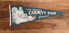 Vintage 1937 Los Angeles County Fair Pomona Felt Pennant Sept 17 Oct 3 Lady picture