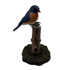 Wild Backyard Birds Eastern Bluebird American Hand Carved Collection - READ picture