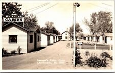 RPPC Chamberlain South Dakota Swanson's Cabin Camp Vtg SD Postcard View c 1930s picture