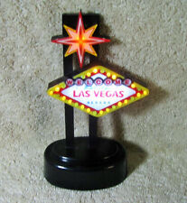 Vintage WELCOME TO LAS VEGAS Mini Flashing Light Up Desk Top Sign 13 x 10