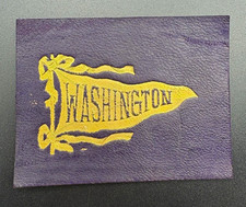 c1910 Washington Tobacco Leather College Pennant Cigarette Premium Antique UW picture