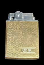 Vintage LaDor Musical Lift Arm Petrol Lighter Gold Tone Japan Flint Wick As-Is picture
