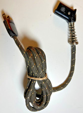 Vintage GE Bakelite Cloth Cord Power Angled Plug Type Iron Toaster Percolator picture