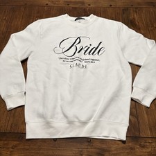 Christian Bride Sweatshirt Med White Bible Verse Inspirational 80% Cotton Crew picture