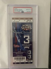 Mariano Rivera HOF Yankees Signed 2009 World Series Game 3 Full Ticket AUTO PSA picture