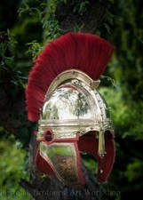 16ga Brass Sca Larp Medieval Late Roman Brass Deurne Helmet Vendel/Viking Helmet picture