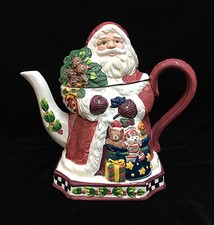 Santa Claus Ceramic Teapot Pitcher 42oz Tre Ami Inc. Vintage picture