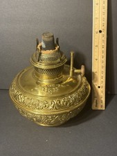 Antique Victorian B H Bradley Hubbard Brass Hanging Oil Kerosene Lamp Font Part picture