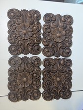 Vintage Set of 4 Gerber Plastic Company Lightweight Scrollwork Rosette Panels picture