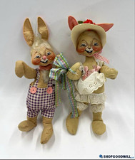 Antique/Vintage pair of Annalee Mobilitee Rabbit dolls. 1960’s picture