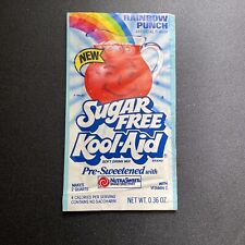 Extremely Rare Rainbow Punch Sugar Free Kool Aid Packet Vintage Unopened picture