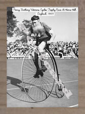Historic Penny Farthing Race At Herne Hill, England, 1949 Postcard picture