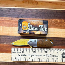 Rough Rider Tater Tot Manual Liner Lock Drop Point Plain SS Bone 1 Blade 2021 picture
