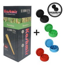 Kashmir Bamboo Pre Rolled Cones 11/4 Size 1100Ct Bulk Box Rolling Cones W/Tips picture