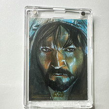 2025 Topps Star Wars Galaxy Gold Foil Cassian Andor Sketch by Semra Bulut picture
