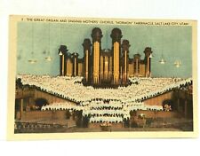 Salt Lake City Utah UT Mormon Tabernacle Organ & Singing Mothers Chorus Postcard picture